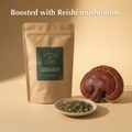 Yomogi Dream organic mugwort sleep tea pouch with whole Reishi mushroom — adaptogenic Japanese tea blend by Loulou's Tea